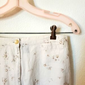 Size 8 S EUC Vintage Liz Claiborn LizSport Linen Floral Skirt